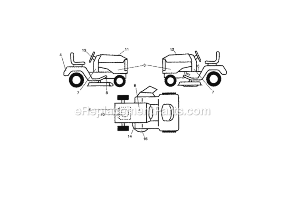 Page H Diagram and Parts List for 917288320  Craftsman Lawn Tractor