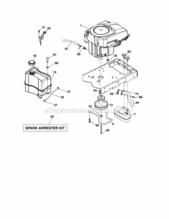Page D Diagram and Parts List for 917288330  Craftsman Lawn Tractor