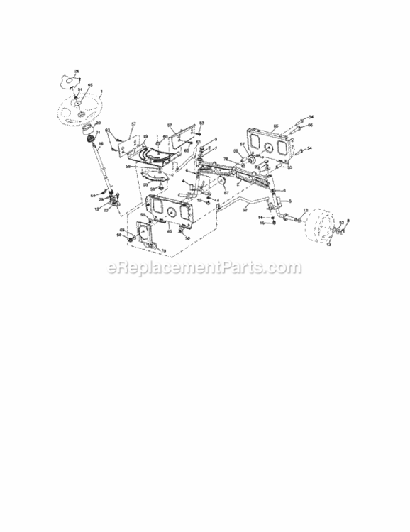 Page E Diagram and Parts List for 917288330  Craftsman Lawn Tractor