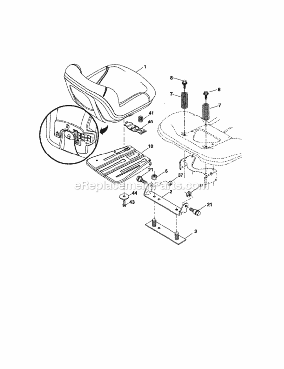 Page G Diagram and Parts List for 917288330  Craftsman Lawn Tractor