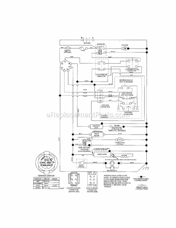 Page K Diagram and Parts List for 917288331  Craftsman Lawn Tractor