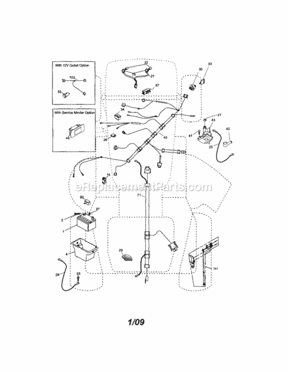 Page A Diagram and Parts List for 917288341  Craftsman Lawn Tractor