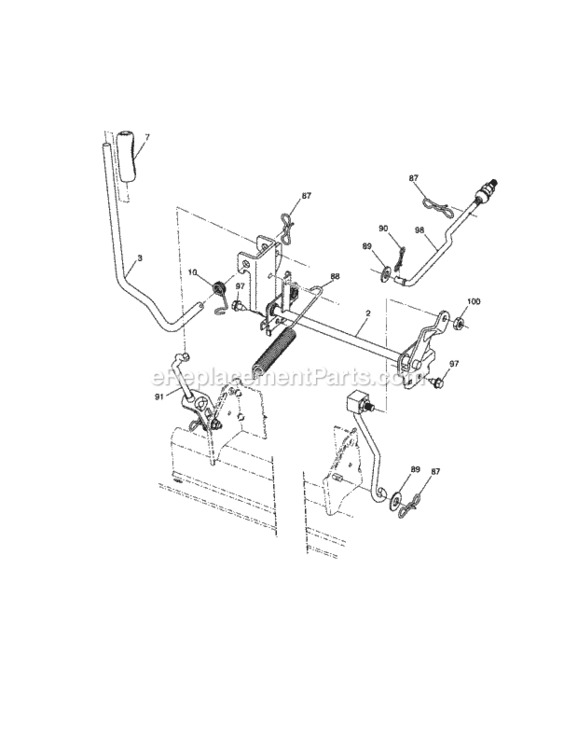 Page J Diagram and Parts List for 917288341  Craftsman Lawn Tractor