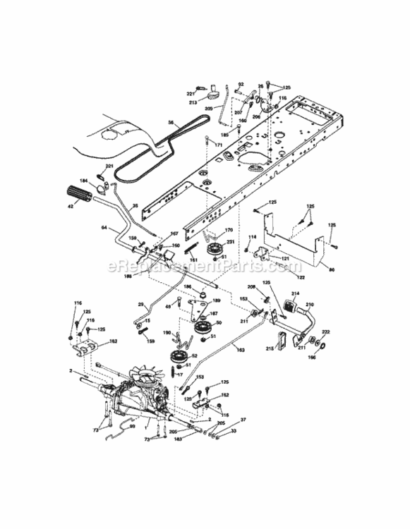 Page E Diagram and Parts List for 917288341  Craftsman Lawn Tractor