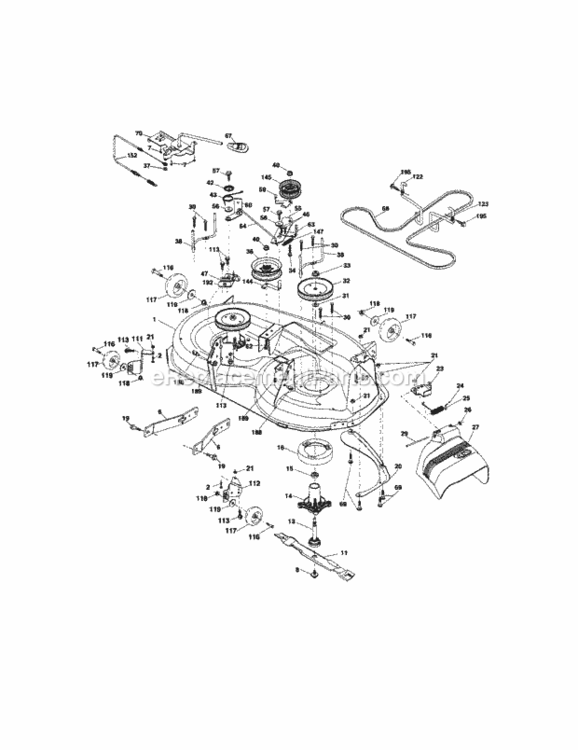 Page H Diagram and Parts List for 917288341  Craftsman Lawn Tractor