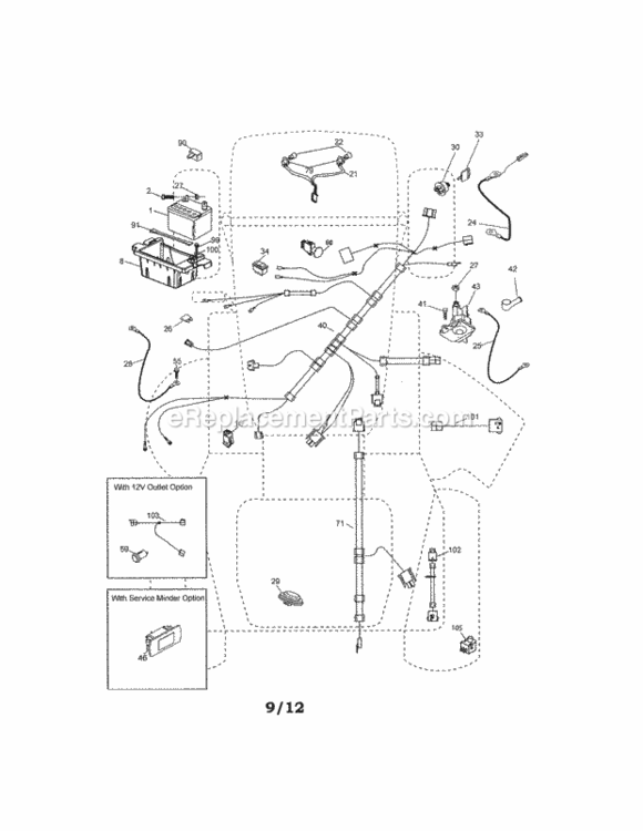 Page A Diagram and Parts List for 917288420  Craftsman Lawn Tractor
