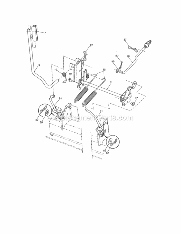 Page H Diagram and Parts List for 917288420  Craftsman Lawn Tractor