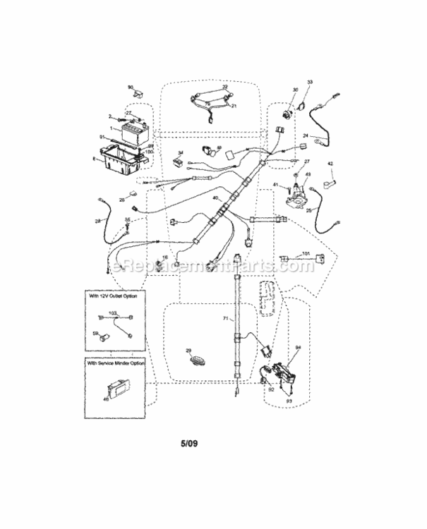 Page A Diagram and Parts List for 917288451  Craftsman Lawn Tractor