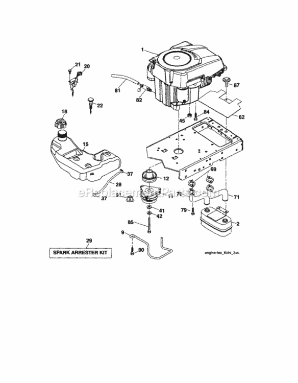 Page D Diagram and Parts List for 917288451  Craftsman Lawn Tractor