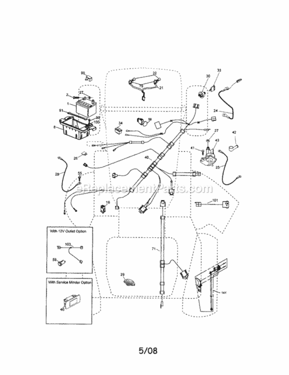 Page A Diagram and Parts List for 917288461  Craftsman Lawn Tractor