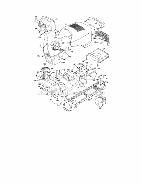 Page B Diagram and Parts List for 917288461  Craftsman Lawn Tractor