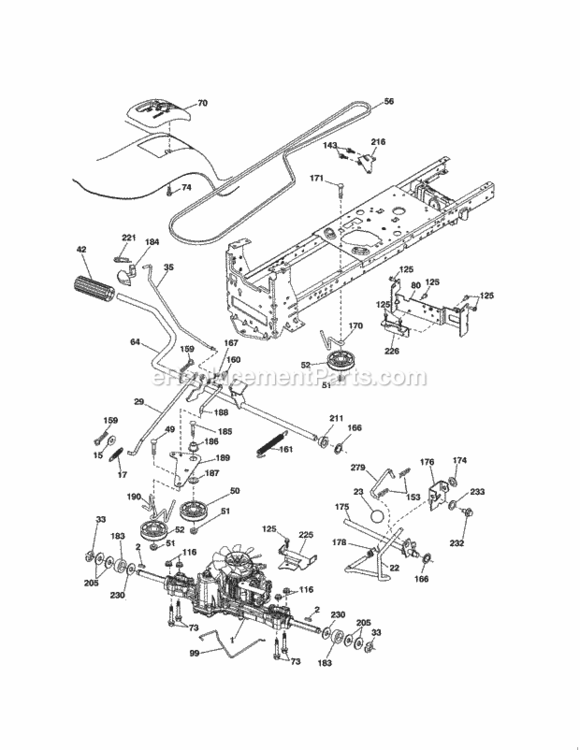 Page C Diagram and Parts List for 917288510  Craftsman Lawn Tractor
