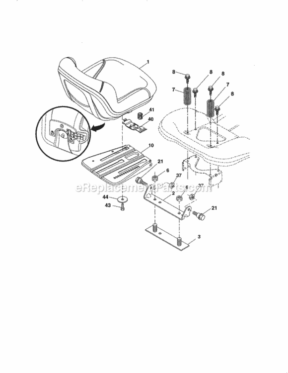 Page F Diagram and Parts List for 917288510  Craftsman Lawn Tractor