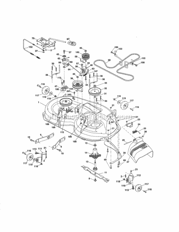 Page G Diagram and Parts List for 917288510  Craftsman Lawn Tractor