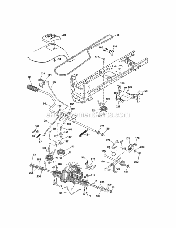 Page C Diagram and Parts List for 917288512  Craftsman Lawn Tractor
