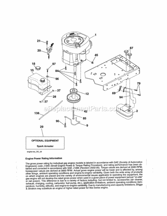 Page D Diagram and Parts List for 917288512  Craftsman Lawn Tractor