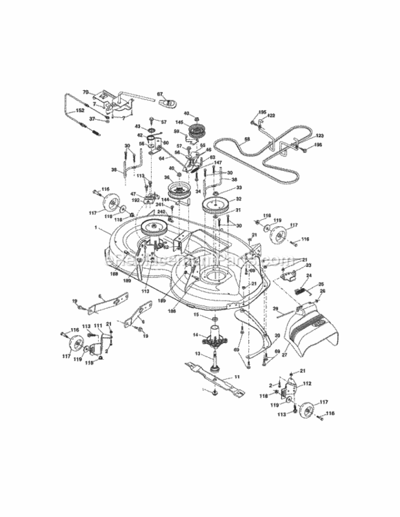 Page G Diagram and Parts List for 917288512  Craftsman Lawn Tractor