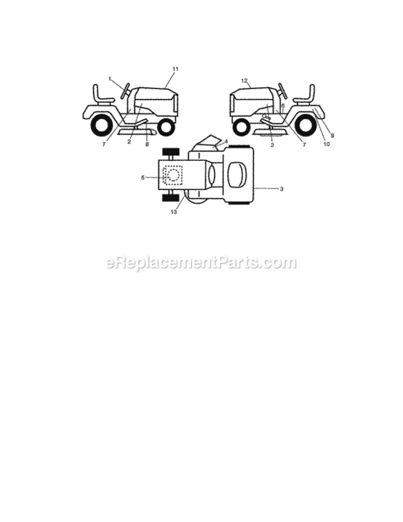 Page I Diagram and Parts List for 917288512  Craftsman Lawn Tractor