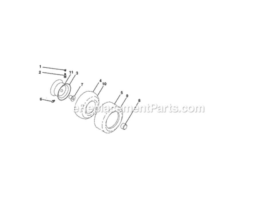 Wheels_And_Tires Diagram and Parts List for 917288513  Craftsman Lawn Tractor
