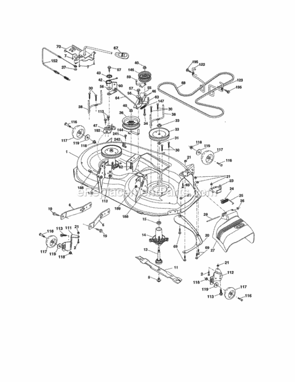 Page G Diagram and Parts List for 917288514  Craftsman Lawn Tractor