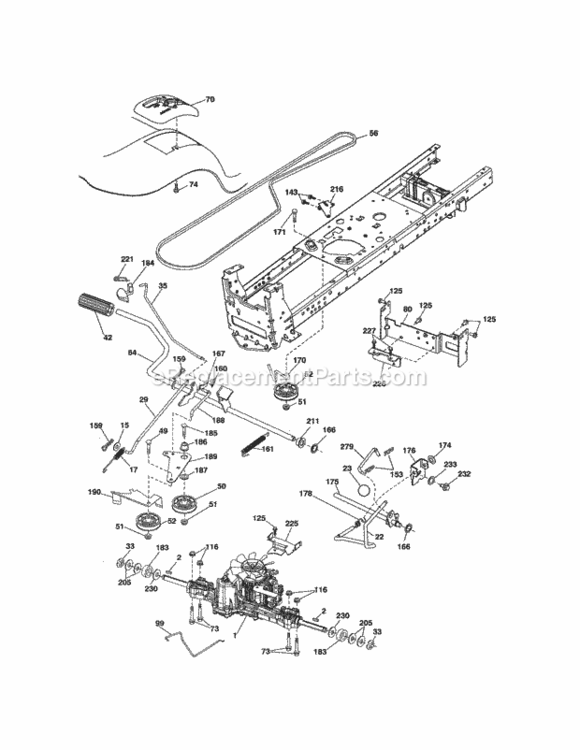 Page C Diagram and Parts List for 917288515  Craftsman Lawn Tractor