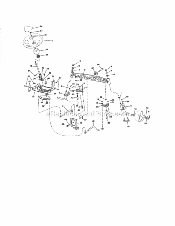 Page E Diagram and Parts List for 917288515  Craftsman Lawn Tractor