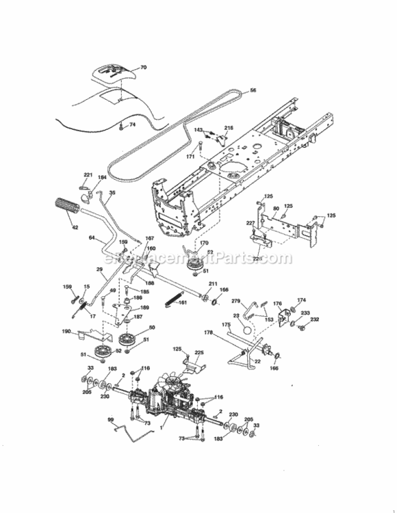 Page C Diagram and Parts List for 917288516  Craftsman Lawn Tractor