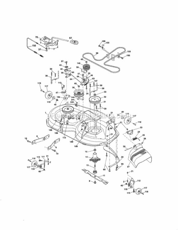 Page G Diagram and Parts List for 917288516  Craftsman Lawn Tractor