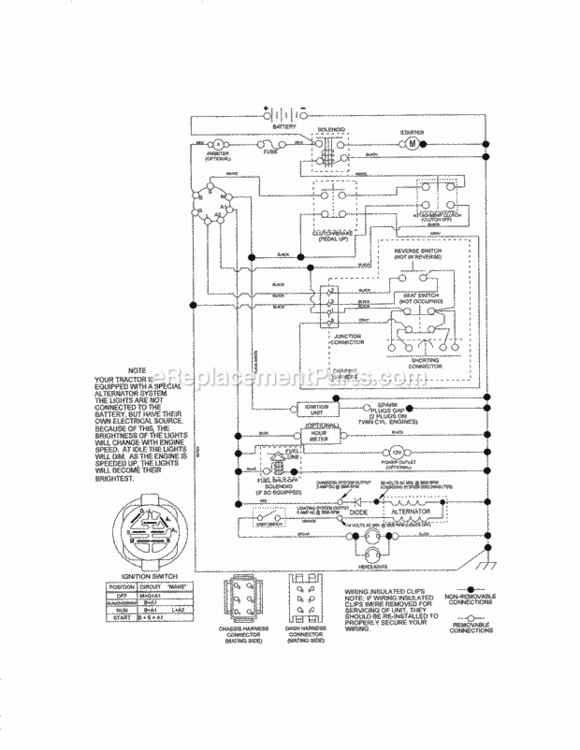 Page K Diagram and Parts List for 917288523  Craftsman Lawn Tractor