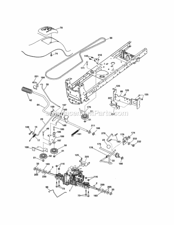 Page C Diagram and Parts List for 917288523  Craftsman Lawn Tractor