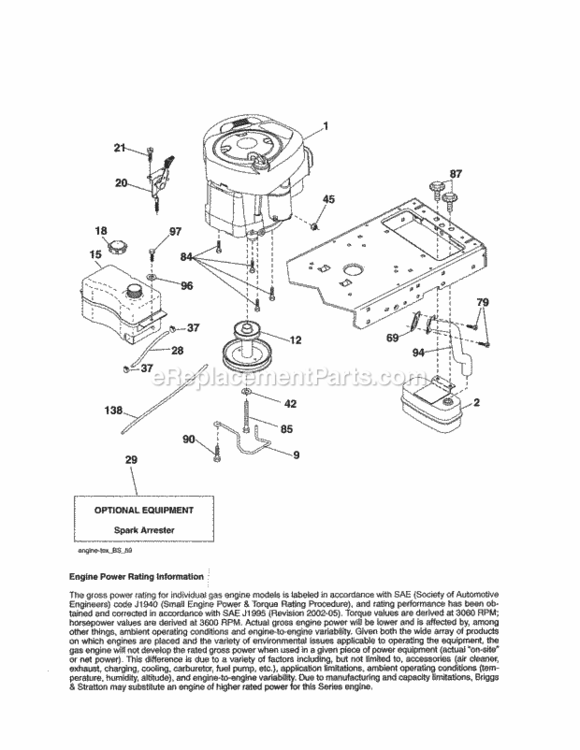Page D Diagram and Parts List for 917288523  Craftsman Lawn Tractor