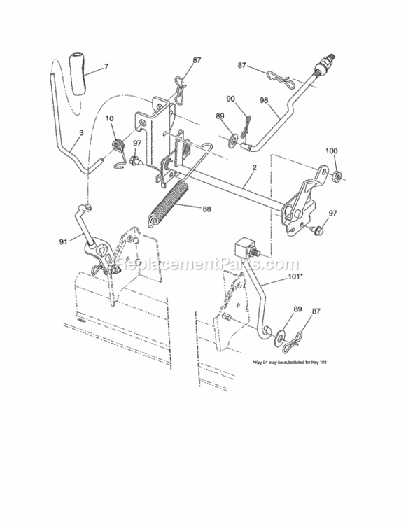 Page H Diagram and Parts List for 917288523  Craftsman Lawn Tractor