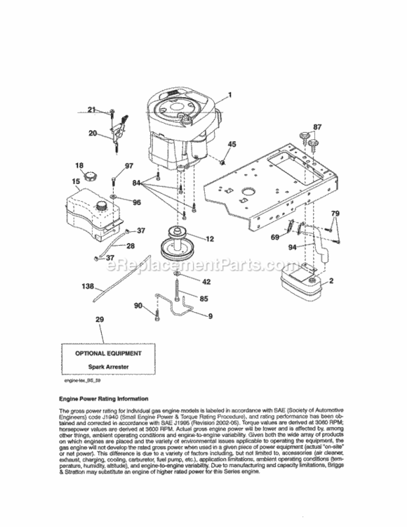 Page D Diagram and Parts List for 917288524  Craftsman Lawn Tractor