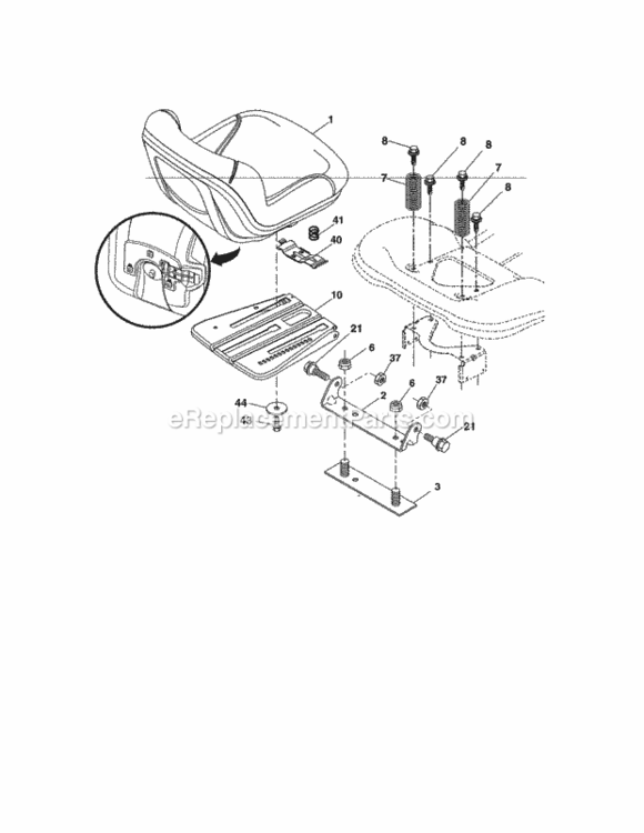 Page F Diagram and Parts List for 917288524  Craftsman Lawn Tractor