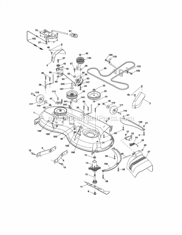 Page G Diagram and Parts List for 917288524  Craftsman Lawn Tractor