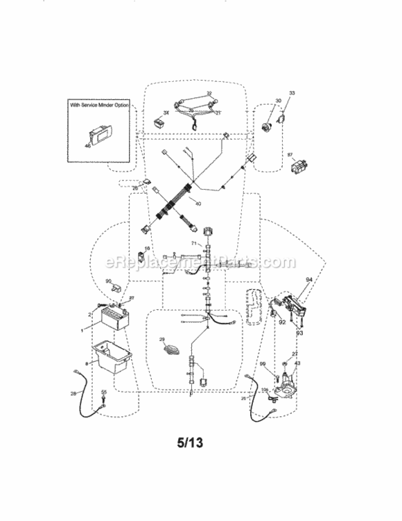 Page A Diagram and Parts List for 917288525  Craftsman Lawn Tractor