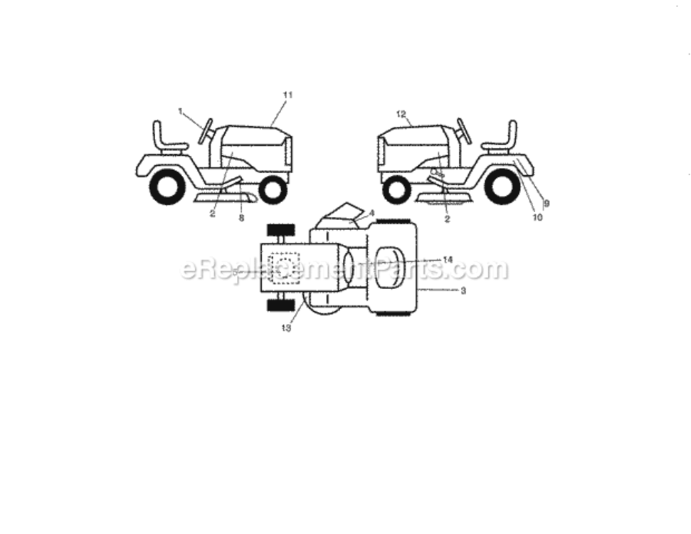 Page I Diagram and Parts List for 917288525  Craftsman Lawn Tractor