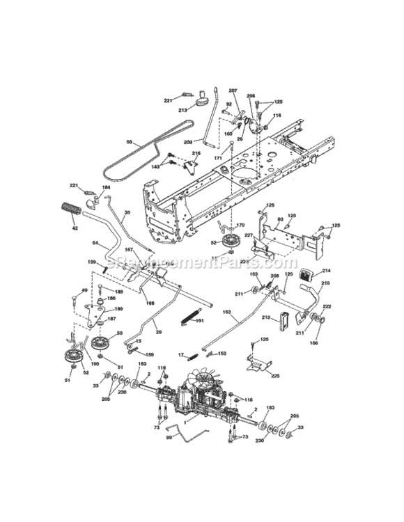 Page C Diagram and Parts List for 917288530  Craftsman Lawn Tractor