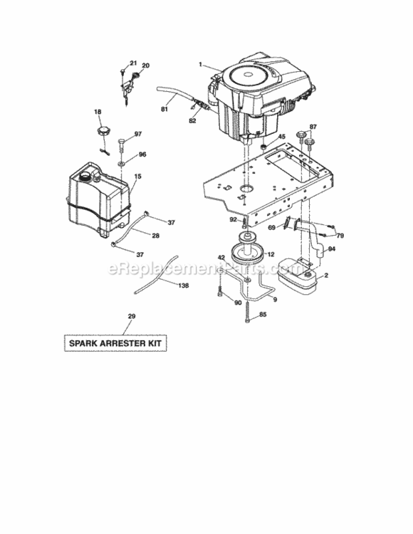 Page D Diagram and Parts List for 917288532  Craftsman Lawn Tractor