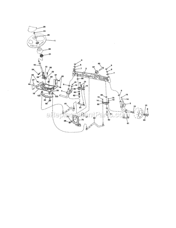 Page E Diagram and Parts List for 917288532  Craftsman Lawn Tractor