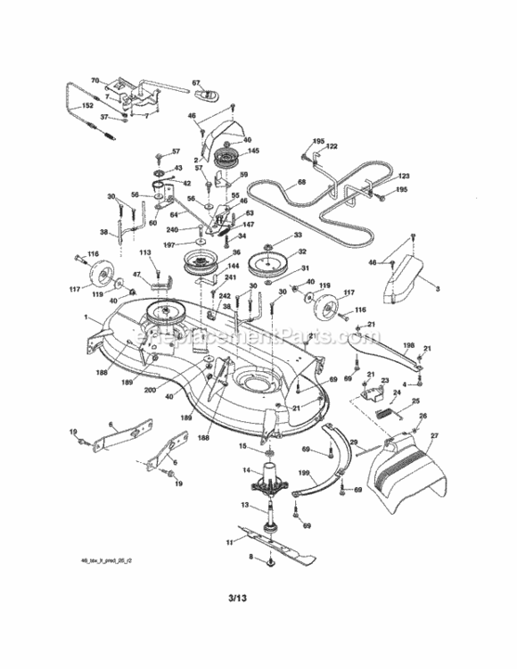 Page I Diagram and Parts List for 917288532  Craftsman Lawn Tractor