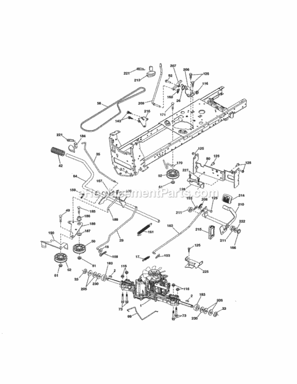 Page C Diagram and Parts List for 917288533  Craftsman Lawn Tractor