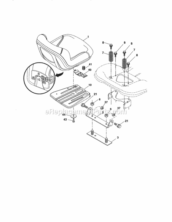 Page H Diagram and Parts List for 917288533  Craftsman Lawn Tractor