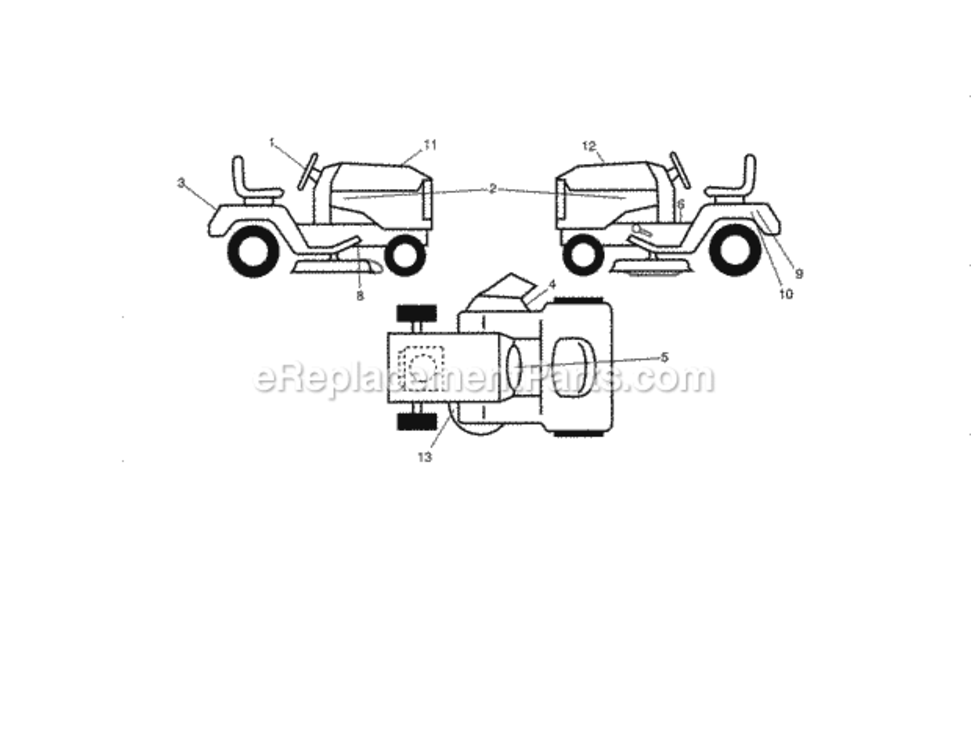 Page I Diagram and Parts List for 917288533  Craftsman Lawn Tractor