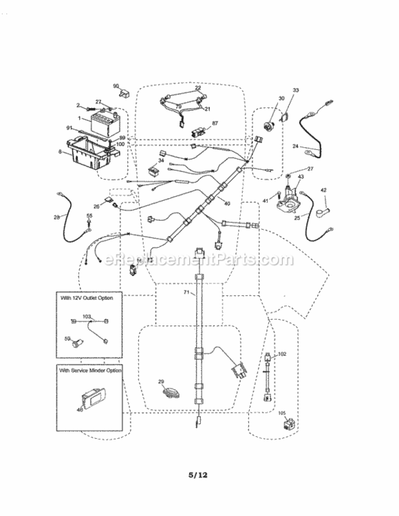 Page A Diagram and Parts List for 917288560  Craftsman Lawn Tractor