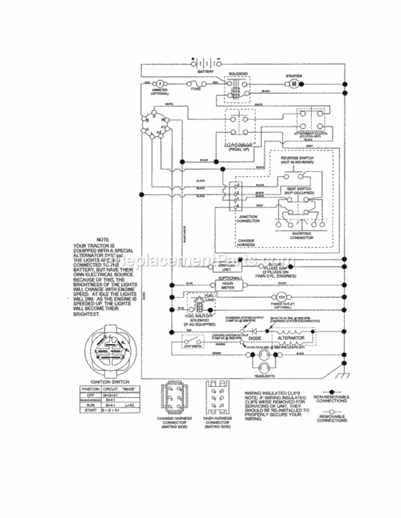 Page K Diagram and Parts List for 917288560  Craftsman Lawn Tractor