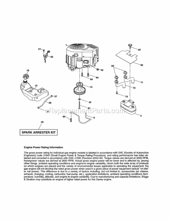 Page D Diagram and Parts List for 917288561  Craftsman Lawn Tractor