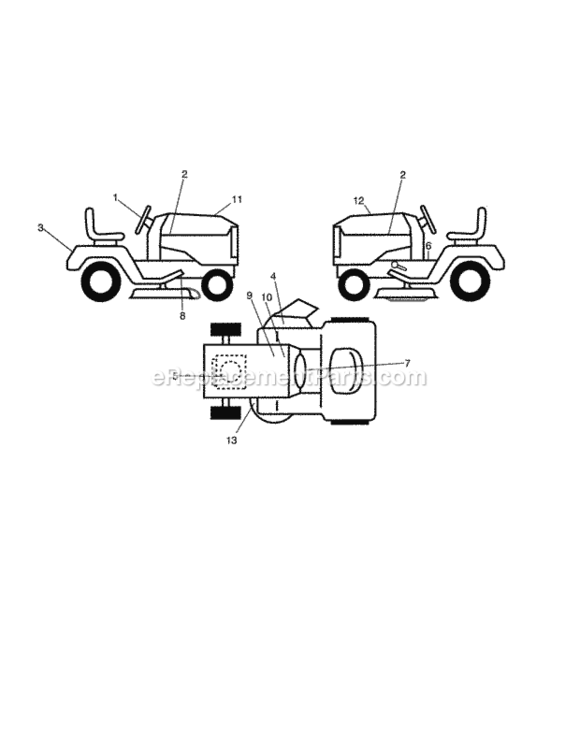 Page I Diagram and Parts List for 917288561  Craftsman Lawn Tractor