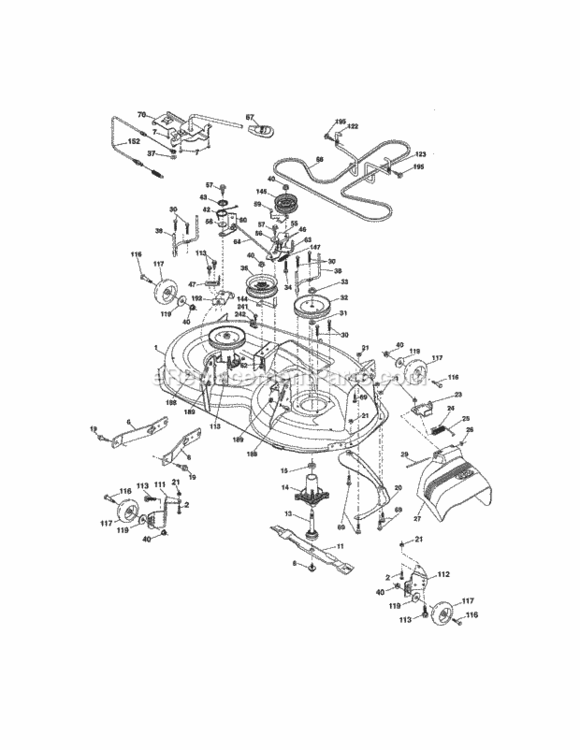 Page G Diagram and Parts List for 917288562  Craftsman Lawn Tractor