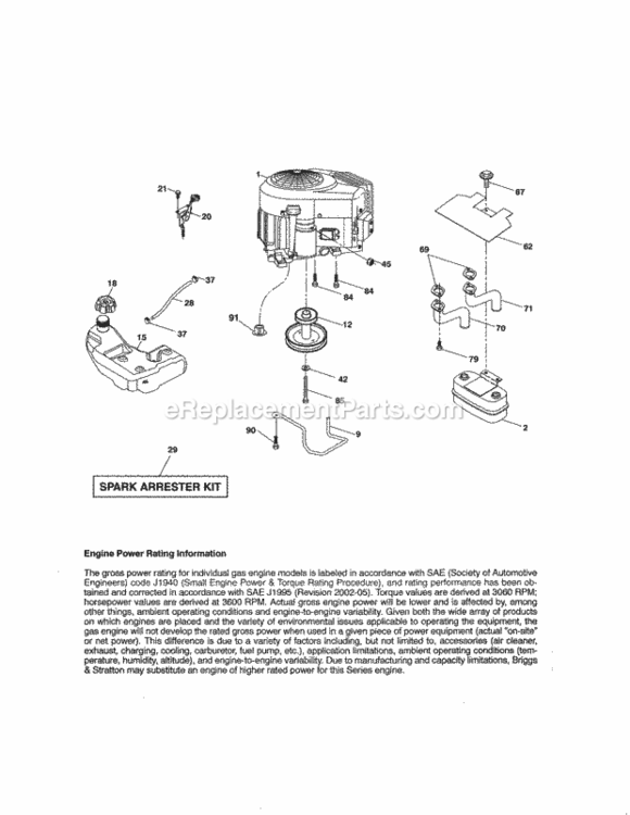 Page D Diagram and Parts List for 917288563  Craftsman Lawn Tractor